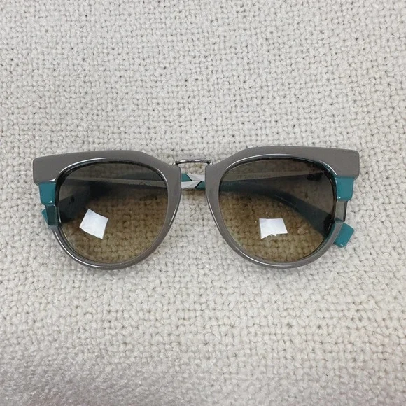FENDI Teal Gray Cat‎ Eye Metropolis Sunglasses - www  display picture 2